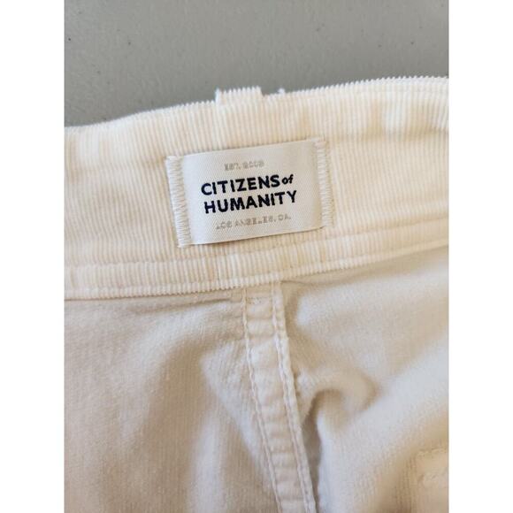 NWT Citizens of Humanity Agni Mid-Rise Utility Corduroy Pants Sz 34 White #8C414 - Picture 7 of 14